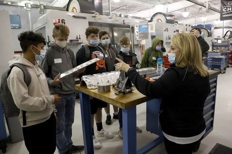 CMS students tour the Hendrick Motorsports headquarters