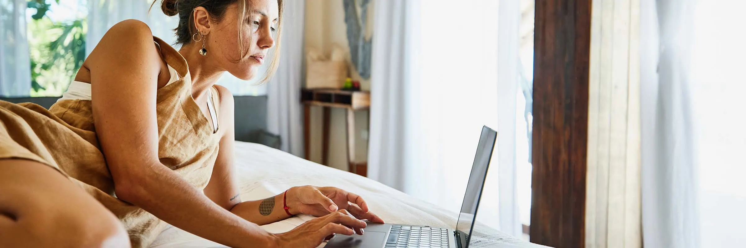 Woman on a laptop