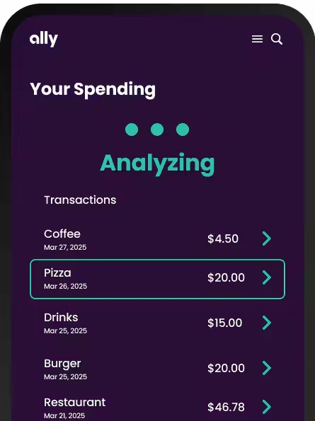A phone screen depicting a user’s Spending Account.