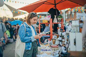 A woman shopping
