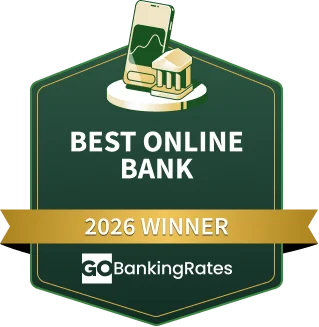 Best Online Bank Award 2026 issued to Ally Bank by GOBankingRates