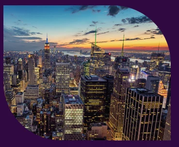 Corporate finance hero city image