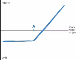 Protective put profit and loss chart