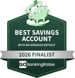 Best Savings Account Award 2026 Finalist issued to Ally Bank by GOBankingRates