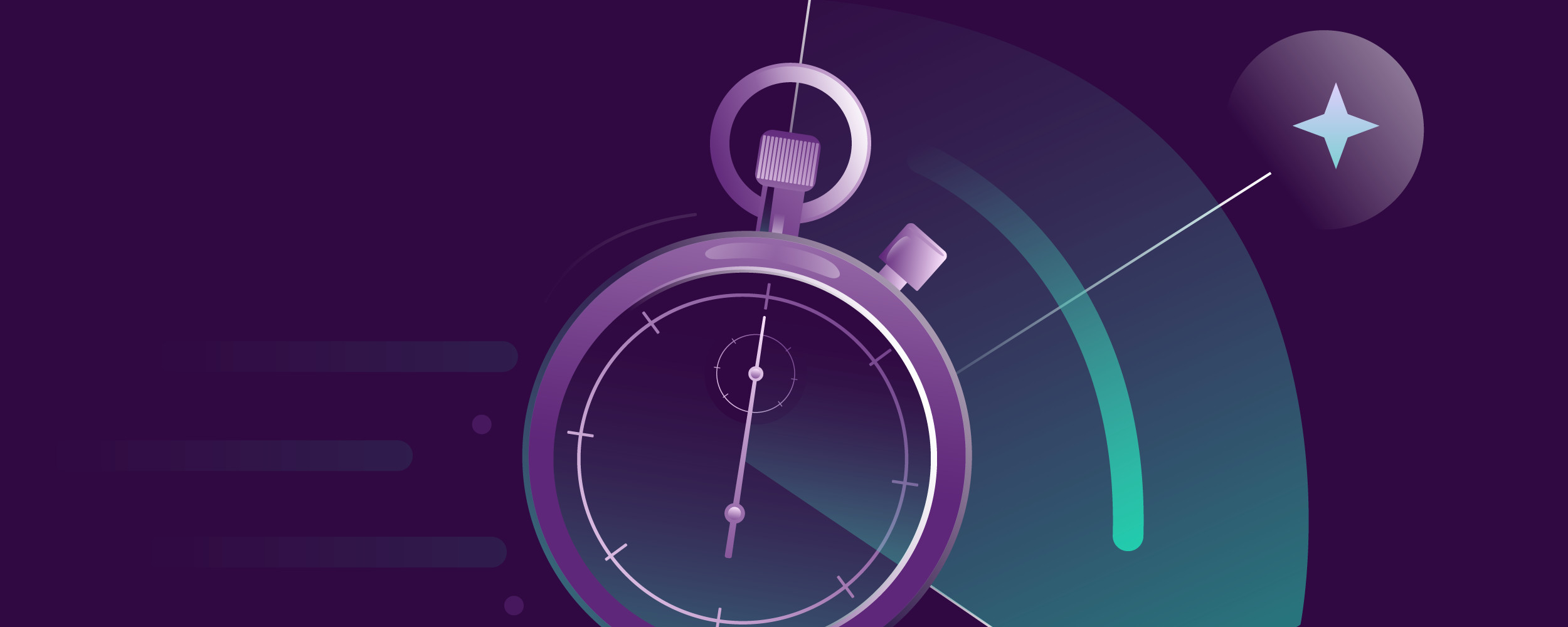 Header image that abstractly shows speed features