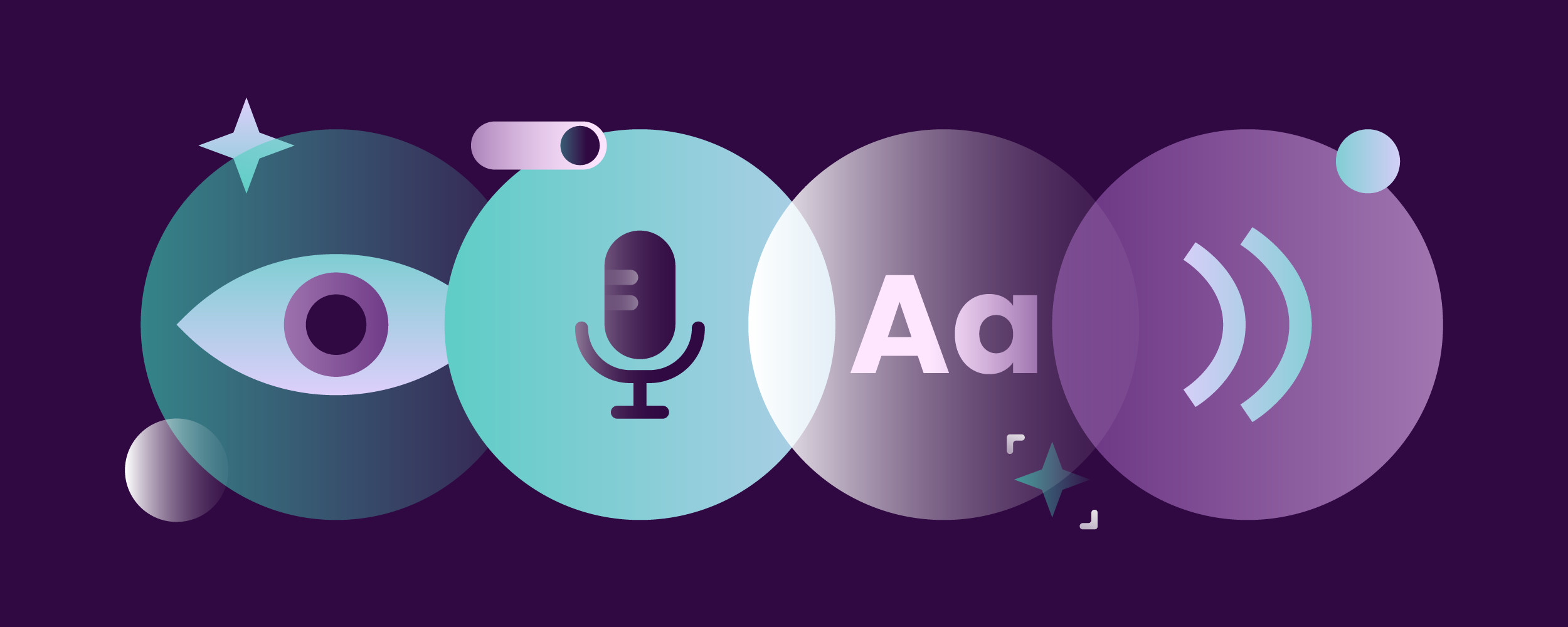 Header image that abstractly shows accessibility features